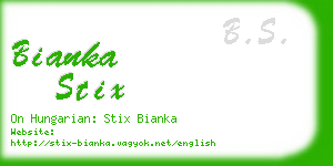 bianka stix business card